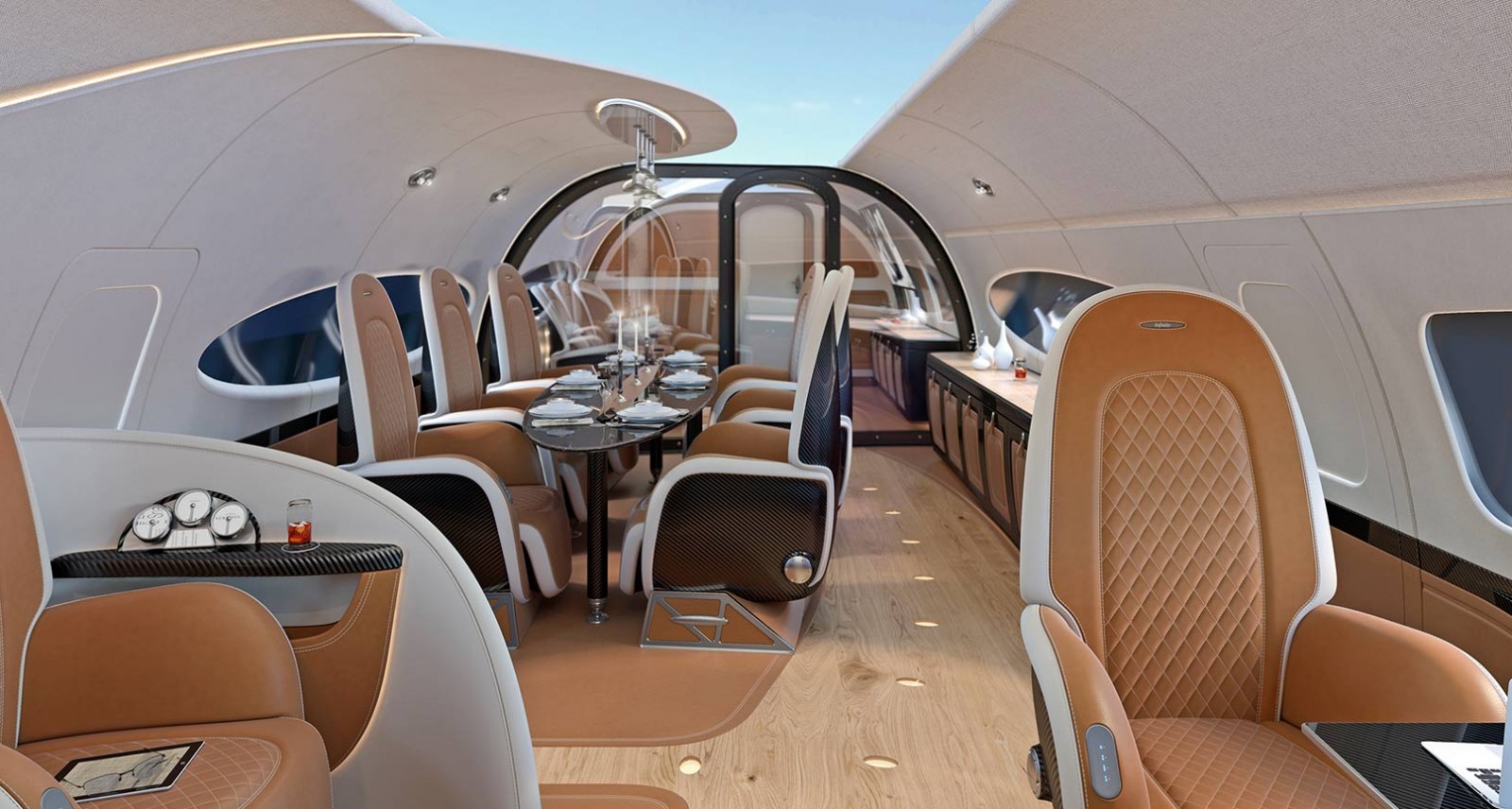 This Pagani x Airbus Jet Cabin Feels Like a Supercar for the Sky