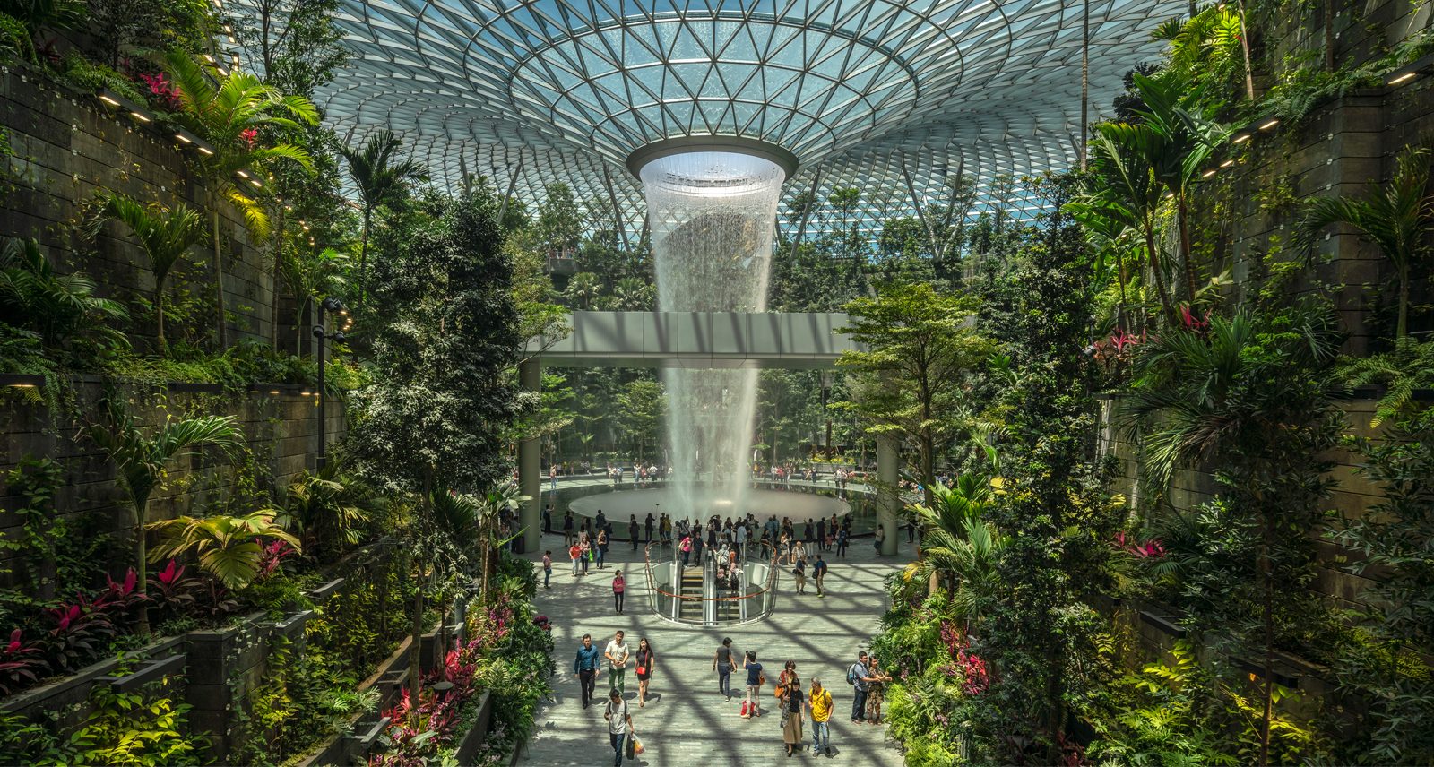 They Fit the World's Largest Indoor Waterfall Inside a Singapore Airport